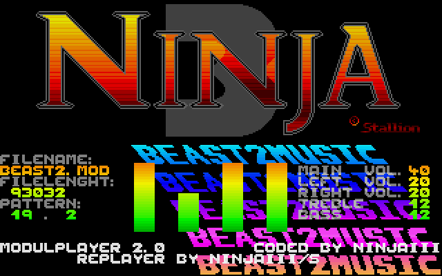 Ninja III Modulplayer atari screenshot